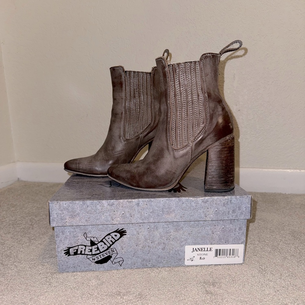 Freebird by Steven Janelle Booties in Stone